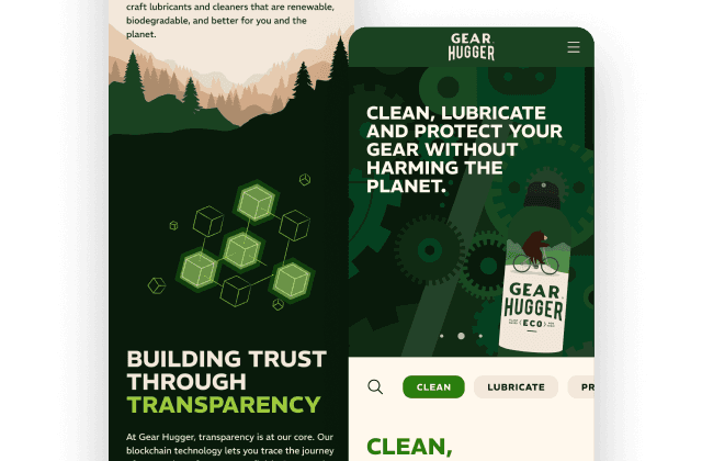 A set of several illustrations in the flat limited color palette style